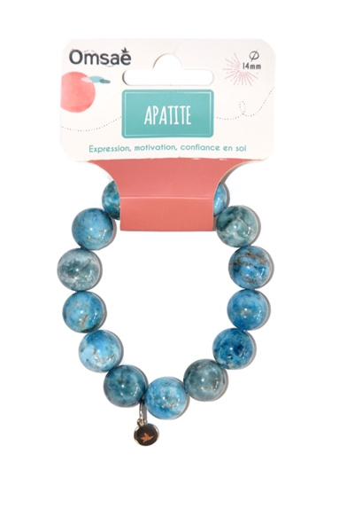 Bracelet Apatite Perles rondes 14 mm 2
