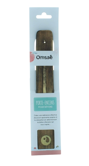 Porte-encens Bâton en Bois de manguier Motif Yin Yang 2