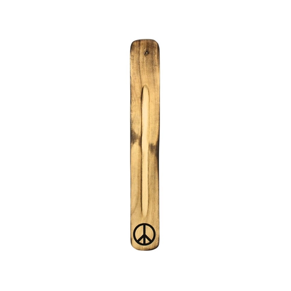 Porte-encens Bâton en Bois de manguier Motif Peace 3