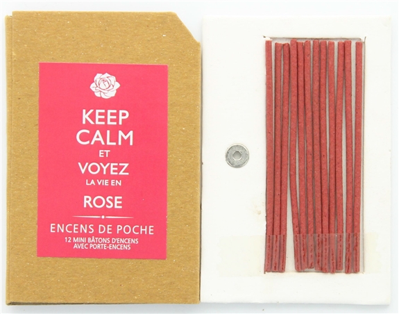 Encens de poche Keep Calm Smell the Rose 1