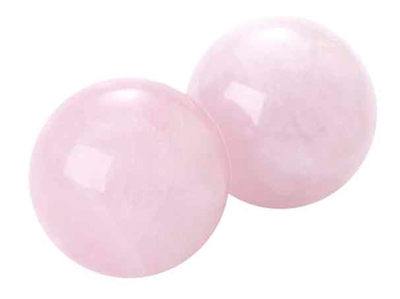 Boules de Relaxation Chinoises en Quartz Rose 1