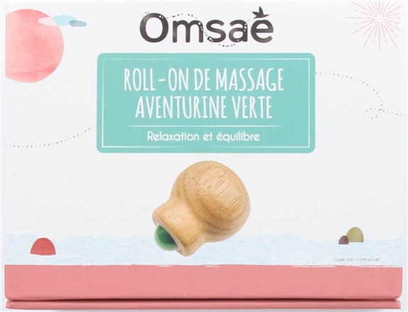Roll-on de Massage en Aventurine Verte et Bois 2