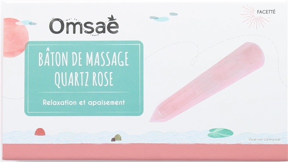 Bâton de Massage Facetté en Quartz Rose 2