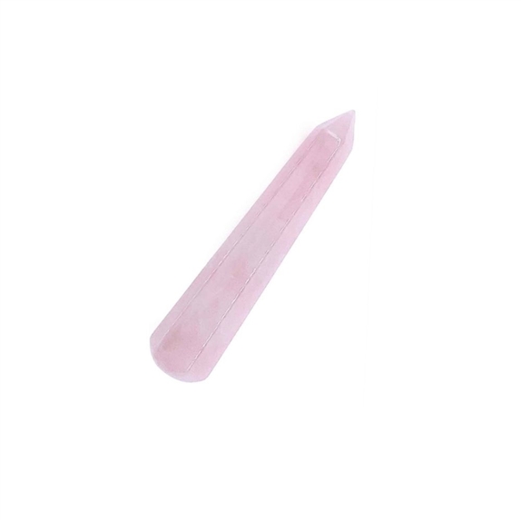Bâton de Massage Facetté en Quartz Rose 3