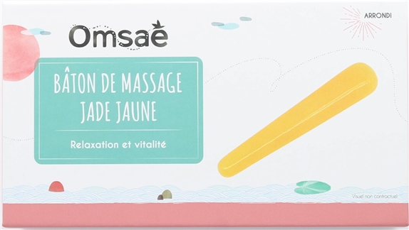 Bâton de Massage Arrondi en Jade Jaune 2