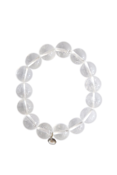 Bracelet Cristal de Roche Perles rondes 14 mm 1