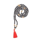 Mala en Obsidienne Noire et Rudraksha 108 perles 3