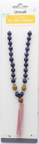 Mala en Lapis Lazuli et Rudraksha 108 perles 2