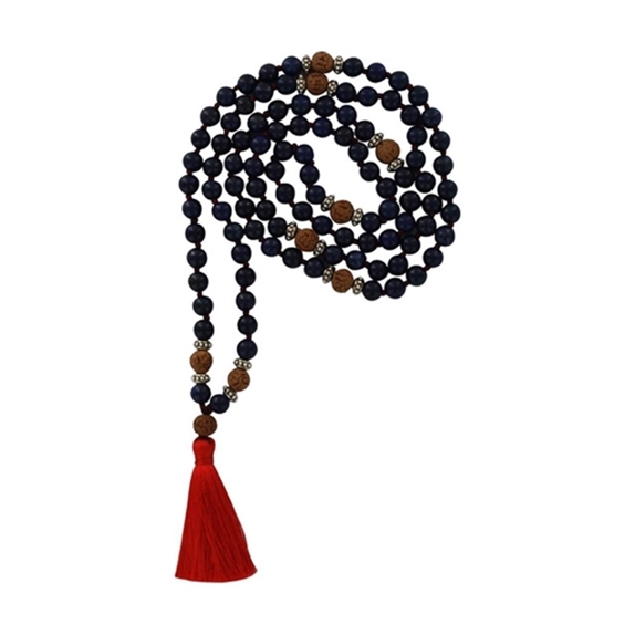 Mala en Lapis Lazuli et Rudraksha 108 perles 3