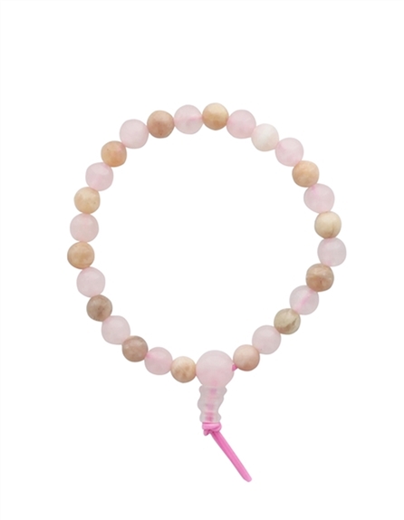 Bracelet Mala Enfant en Quartz Rose et Pierre du Soleil 1