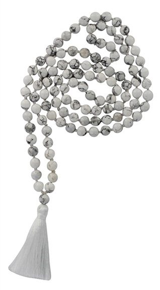 Mala en Howlite Blanche 108 perles 1