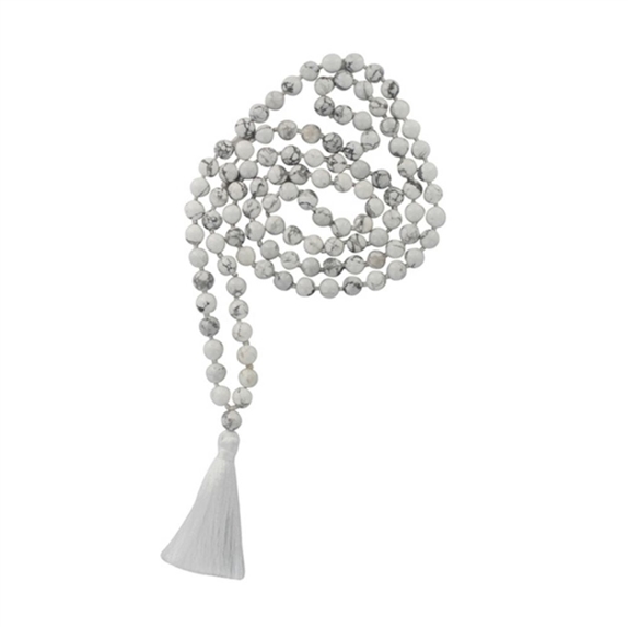 Mala en Howlite Blanche 108 perles 3