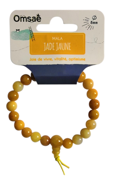 Bracelet Mala en Jade Jaune 2