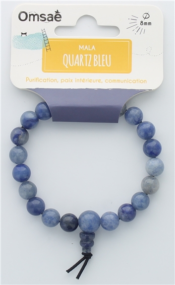 Bracelet Mala en Quartz Bleu 2