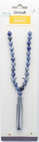 Mala en Quartz Bleu 108 perles 2
