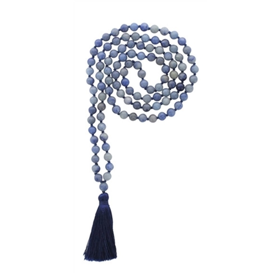 Mala en Quartz Bleu 108 perles 3