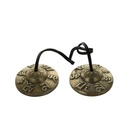 Cymbale Tibétaine en Bronze Gravure Mantra Petit Modèle 1