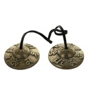 Cymbale Tibétaine en Bronze Gravure Mantra Grand Modèle 1