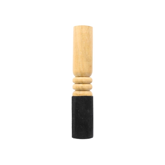Bâton pour Bol Chantant en Bois et Cuir Noir 19 cm 1