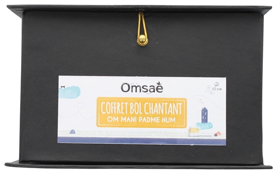 Coffret Bol Chantant Noir Om Mani Padme Hum Diamètre env. 10 cm 3