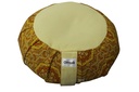 Zafu en Sarrasin Imprimé Mandala Jaune 1