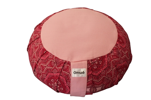 Zafu en Sarrasin Imprimé Mandala Rose 1