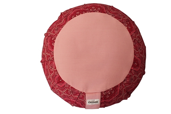 Zafu en Sarrasin Imprimé Mandala Rose 2