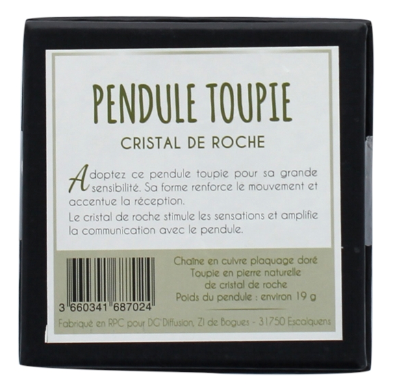 Pendule Toupie en Cristal de Roche 2