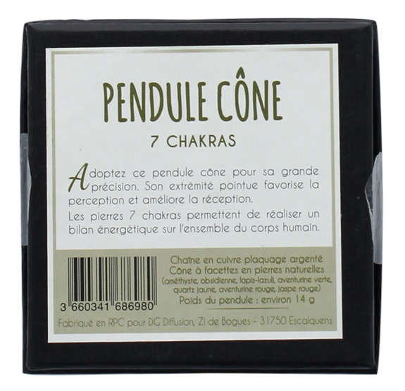 Pendule Cône à Facettes 7 Chakras 2