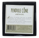 Pendule Cône à Facettes en Améthyste 2