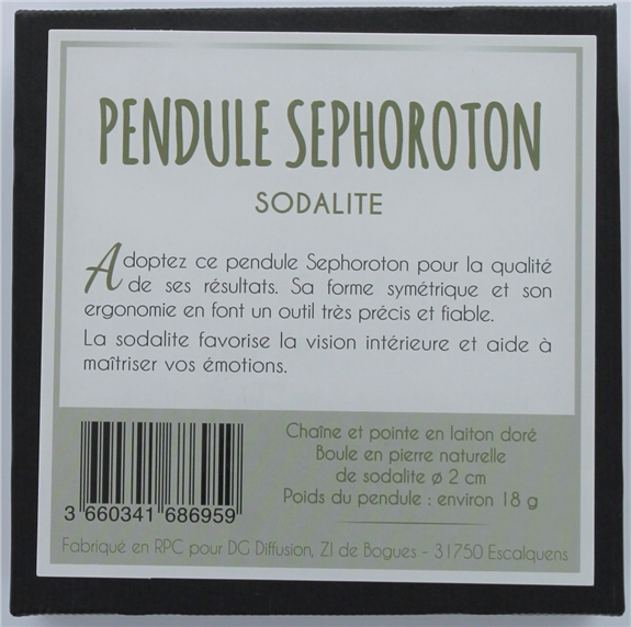 Pendule Sephoroton en Sodalite 2