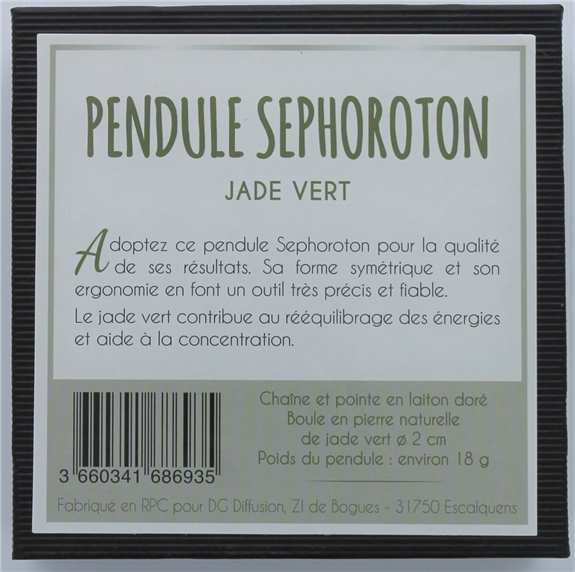 Pendule Sephoroton en Calcédoine Verte 2