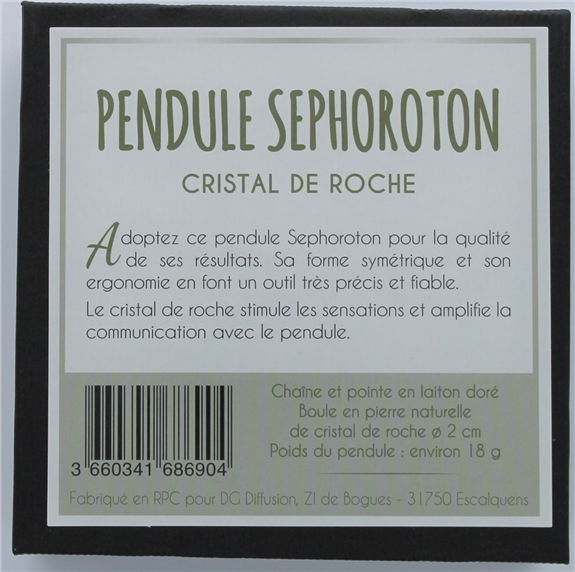 Pendule Sephoroton en Cristal de Roche 2