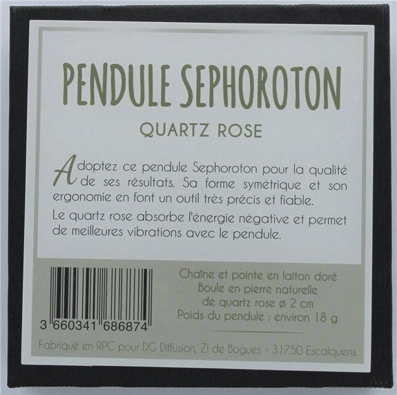 Pendule Sephoroton en Quartz Rose 2
