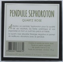 Pendule Sephoroton en Quartz Rose 2