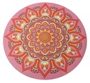 Tapis de Méditation Rond Mandala Rose 1