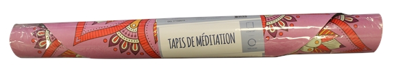 Tapis de Méditation Rond Mandala Rose 3