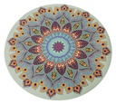 Tapis de Méditation Rond Mandala Bleu 1