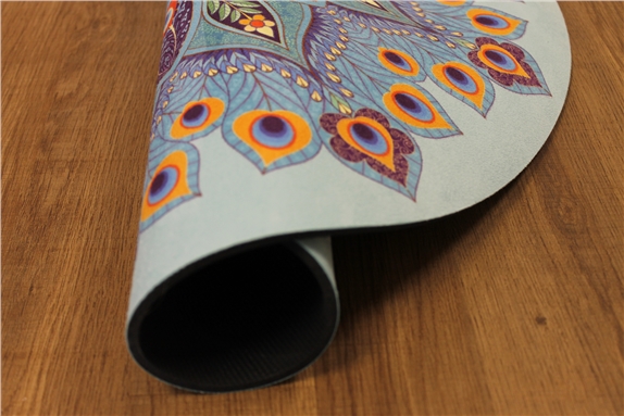 Tapis de Méditation Rond Mandala Bleu 2