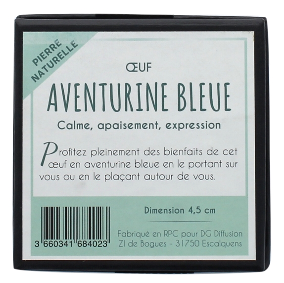Oeuf Aventurine Bleue 4,5 cm 2