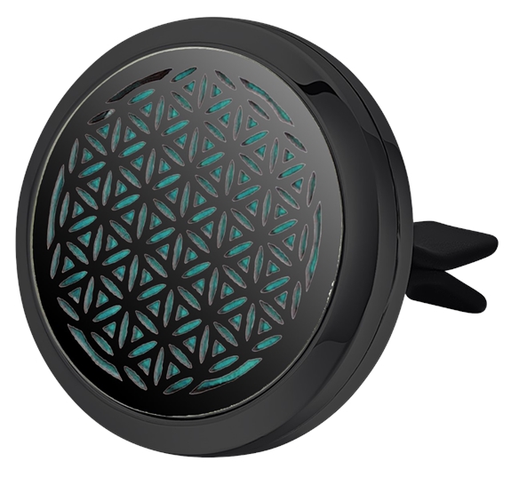 Diffuseur Clip pour Voiture Fleur de vie Noir 1