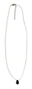 Collier Onyx Noir briolette Fil coton doré 1
