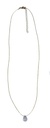 Collier Cristal de roche briolette Fil coton doré 1