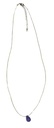 Collier Améthyste briolette Fil coton doré 1