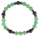 Bracelet H Aventurine Verte, Pierre de lave Perles rondes 8 mm 1
