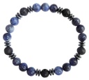 Bracelet H Sodalite, Pierre de lave Perles rondes 8 mm 1