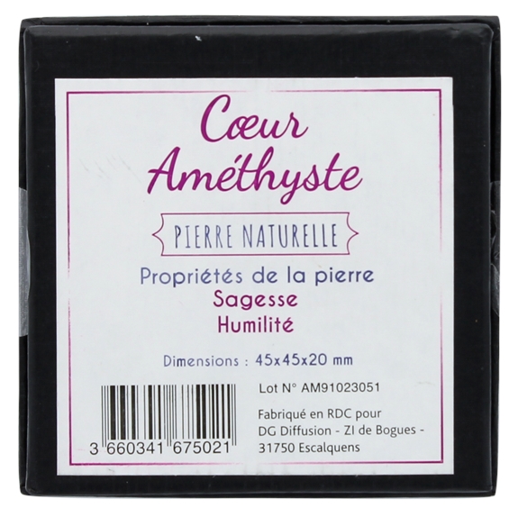 Coeur Améthyste - 4,5 cm 2