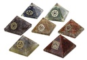 Ensemble de 7 Pyramides Orgonite Chakras 1