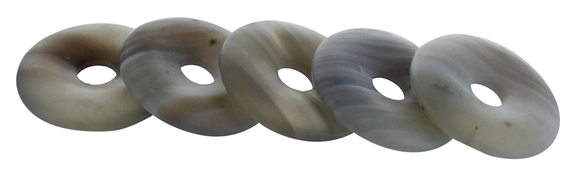 Pi Chinois Agate Rubanée semi poli 30 mm 1