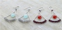 Boucles d'oreilles Grenat et Cornaline Argent 925 1